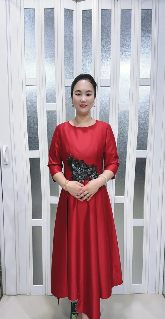艾俐瑞06859礼服敬酒服回门新娘气质酒红色夏季