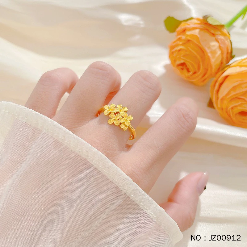 #婚庆 【精品】活口戒指丁香花繁花花卉叶子女戒和和美美今生相守幸