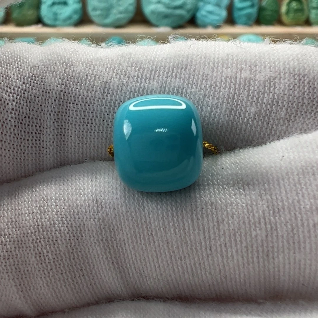 未镶嵌绿松石老型珠11x10mm
