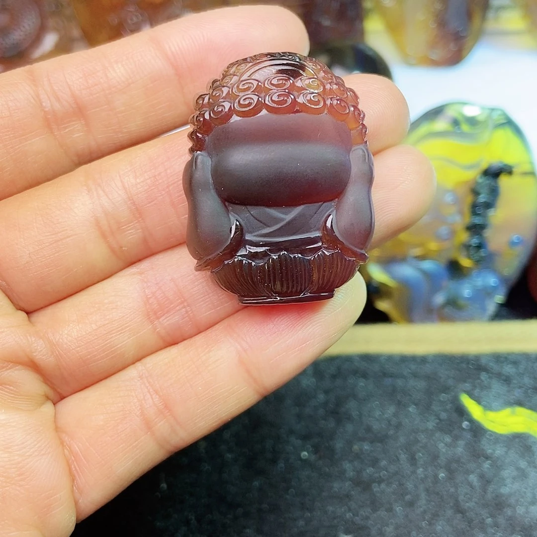 琥珀颈饰未镶嵌宝宝佛