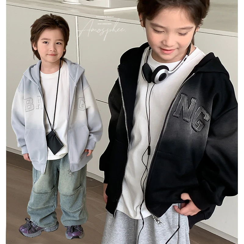 【bang儿子】源源家童装男童外套儿童连帽卫衣开衫中大童秋2上