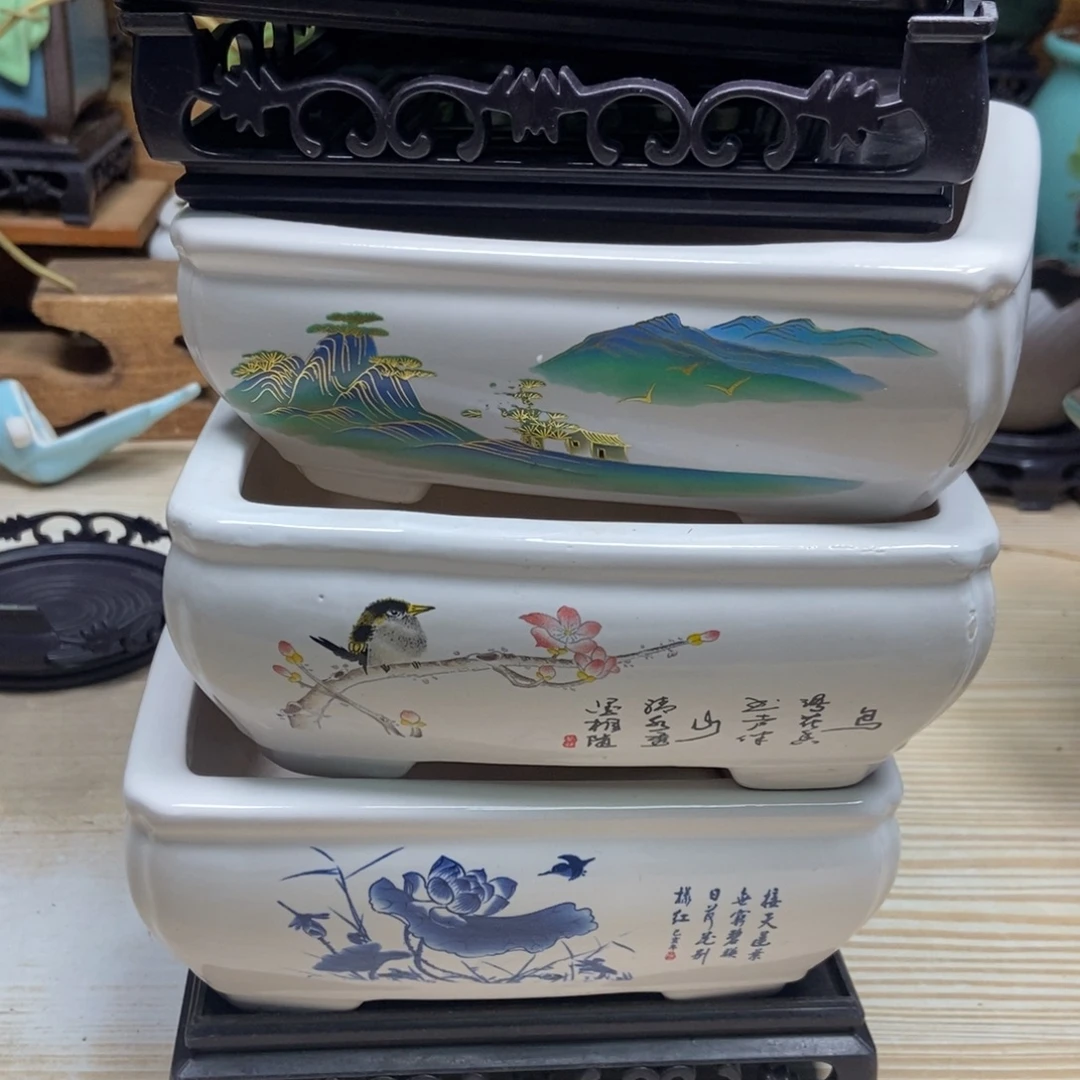 瓷片陶瓷花盆陶瓷艺术