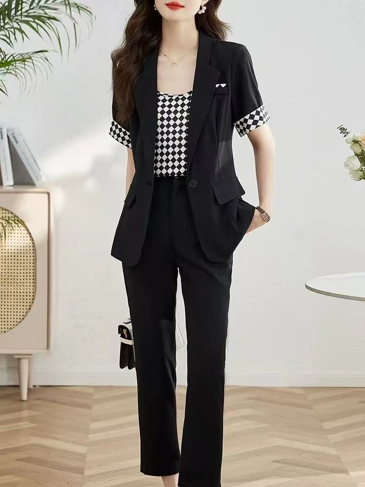 【JX259套装】2025年新款时期休闲时尚减龄款三件套