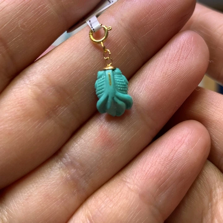 绿松石18K金镶嵌滴流