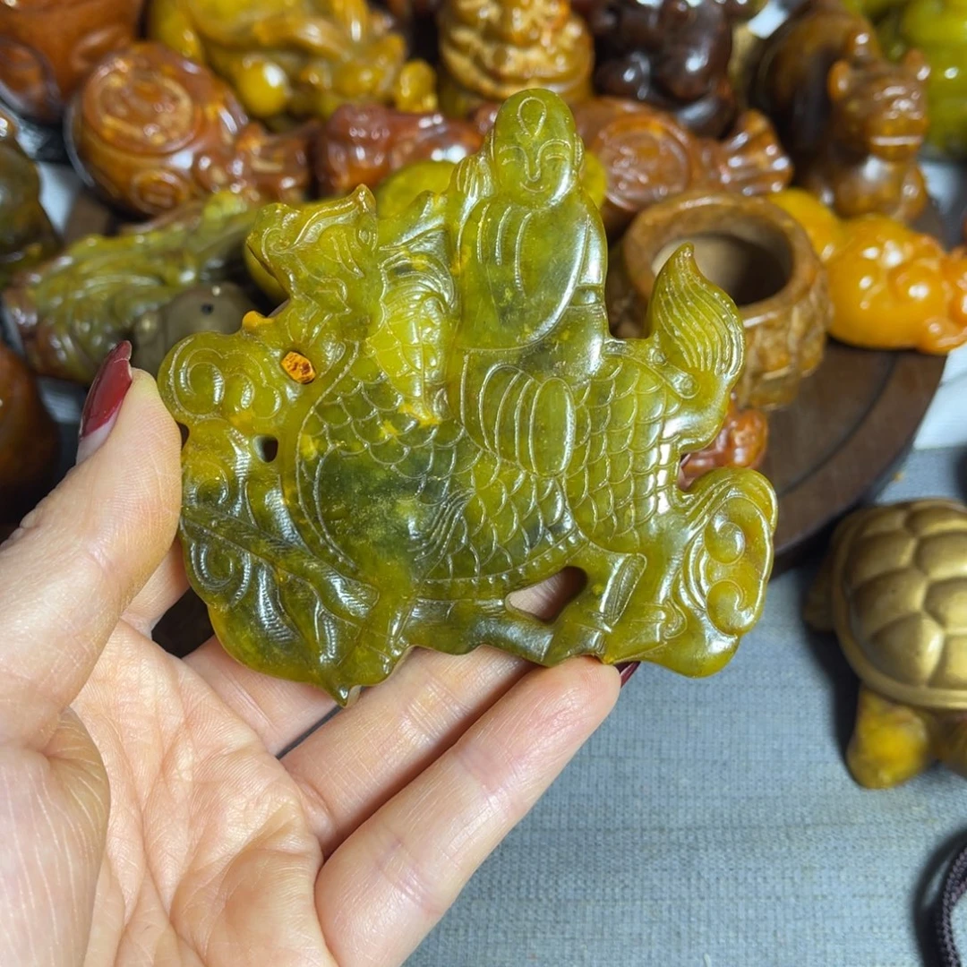 蛇纹石玉合金颈饰