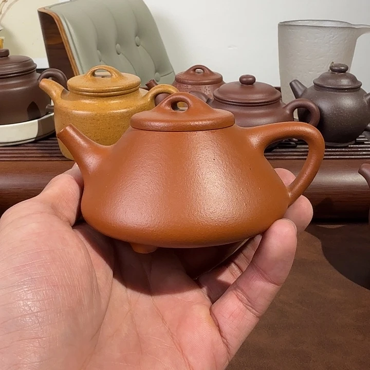 茶壶紫砂朱泥子冶石瓢
