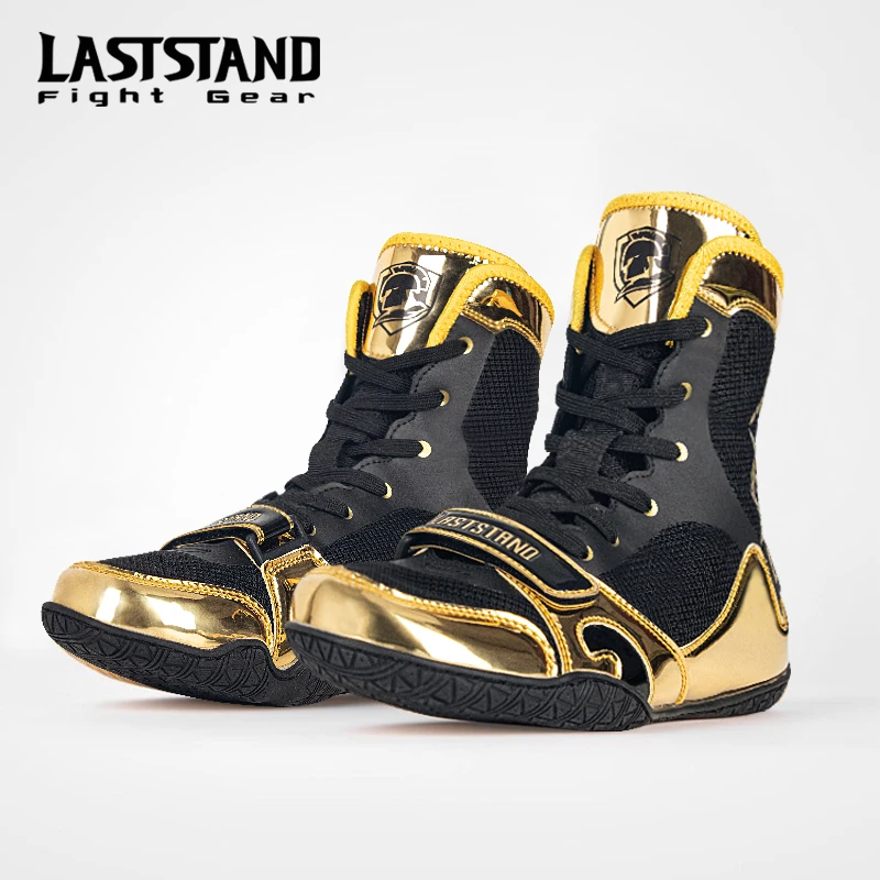 拳击鞋成人男女散打鞋格斗摔跤鞋职业训练搏击高帮专业透气比赛级