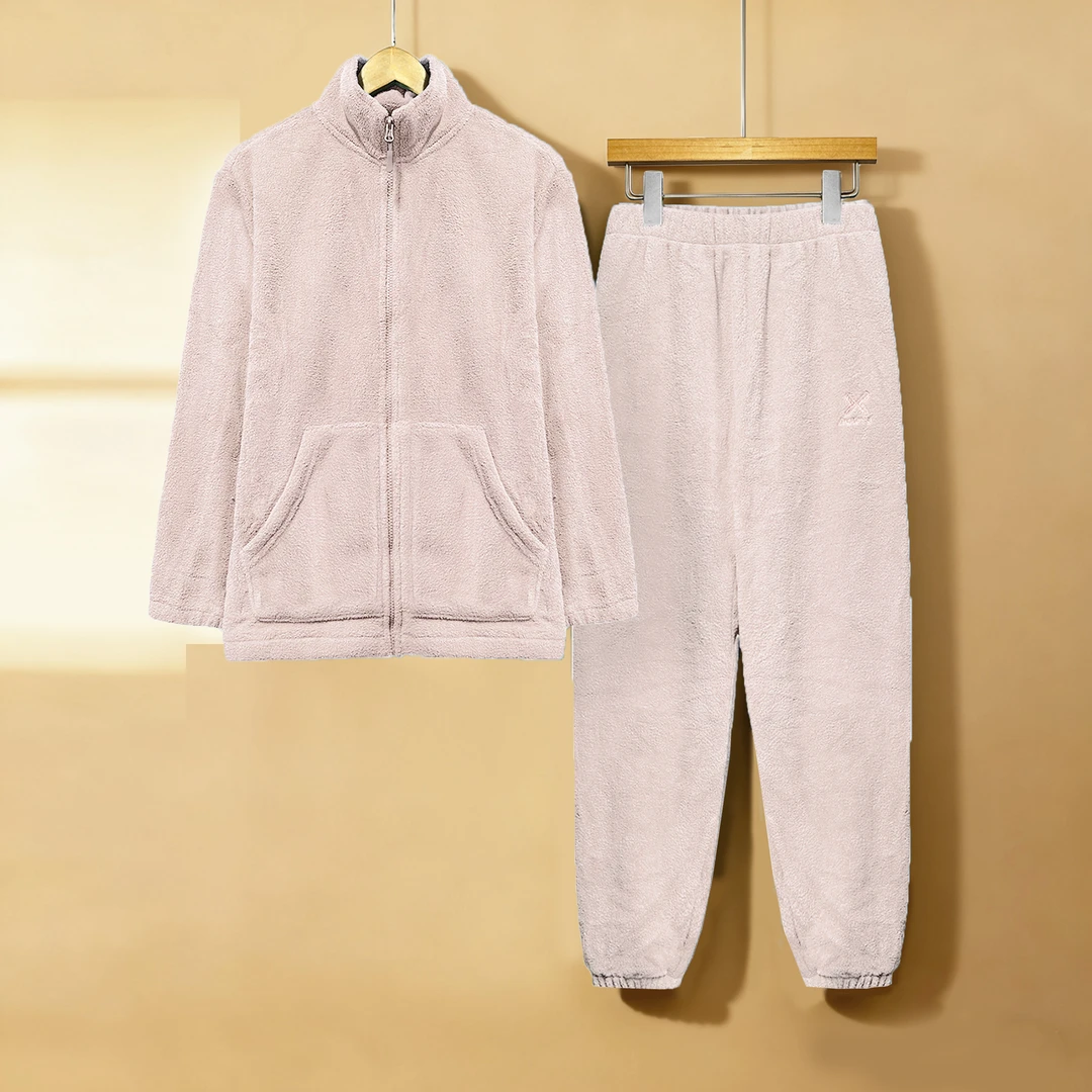 秋冬新品！男女同款立领家居服睡衣套装H92
