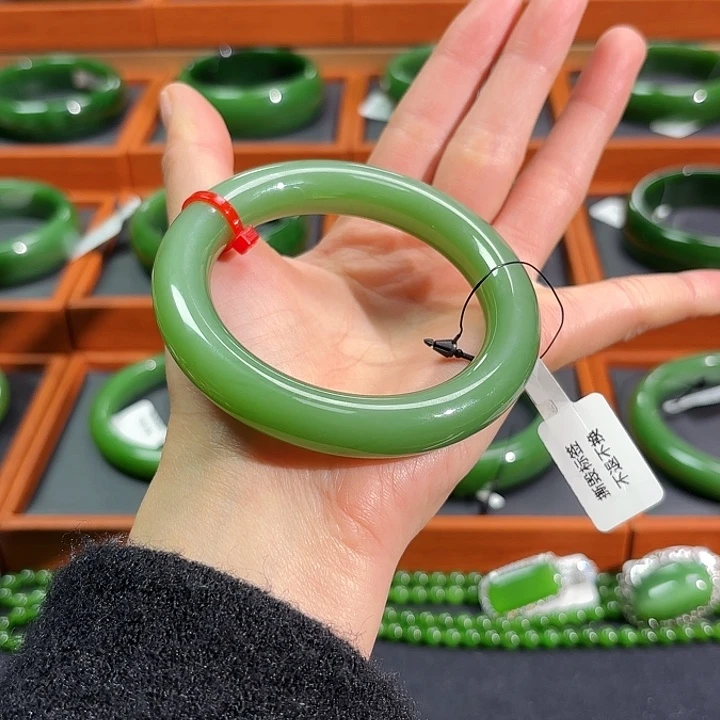 和田玉（碧玉）未镶嵌戒指55 56