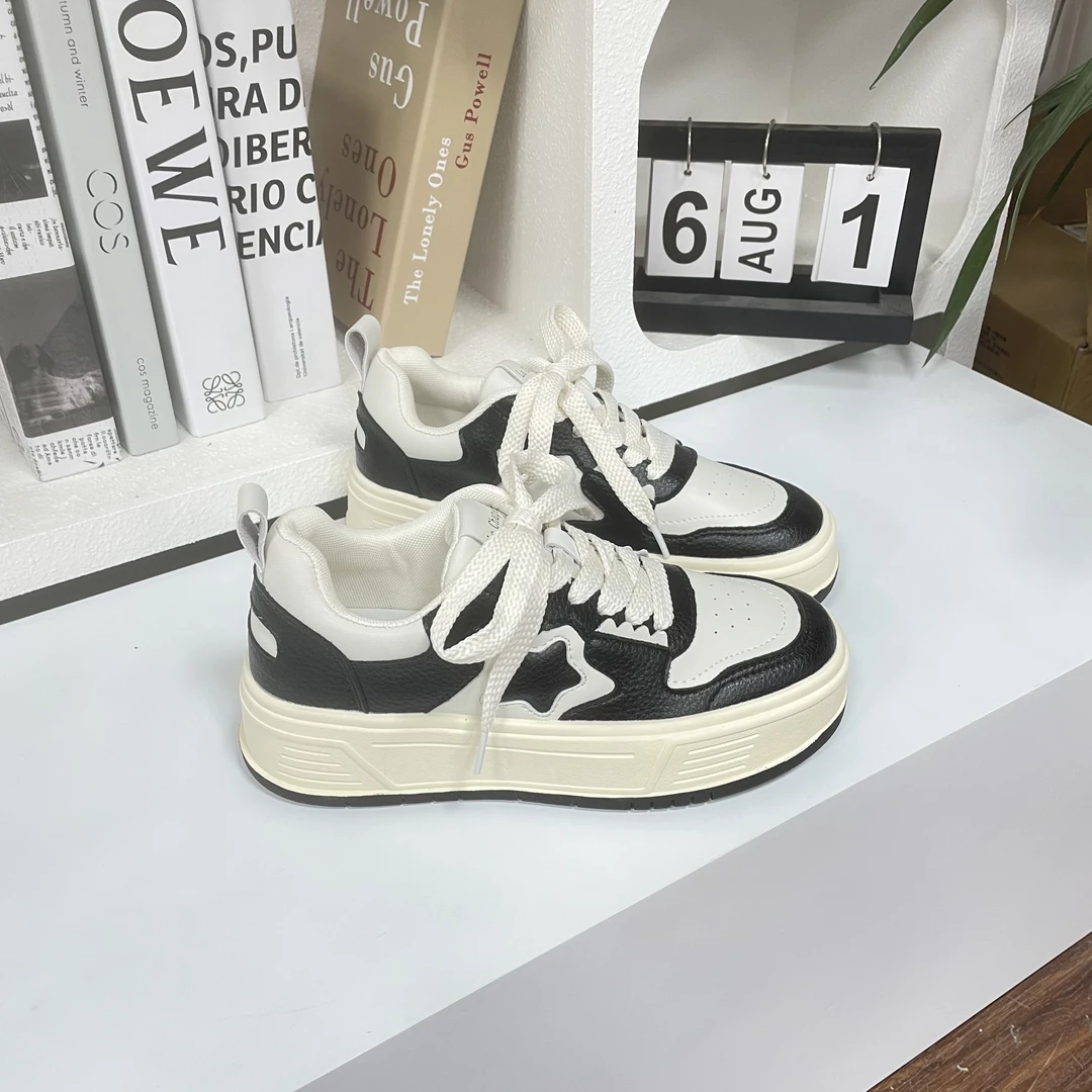 SH0421板鞋女款2025新款厚底夏季爆款运动休闲小众增高运动鞋子