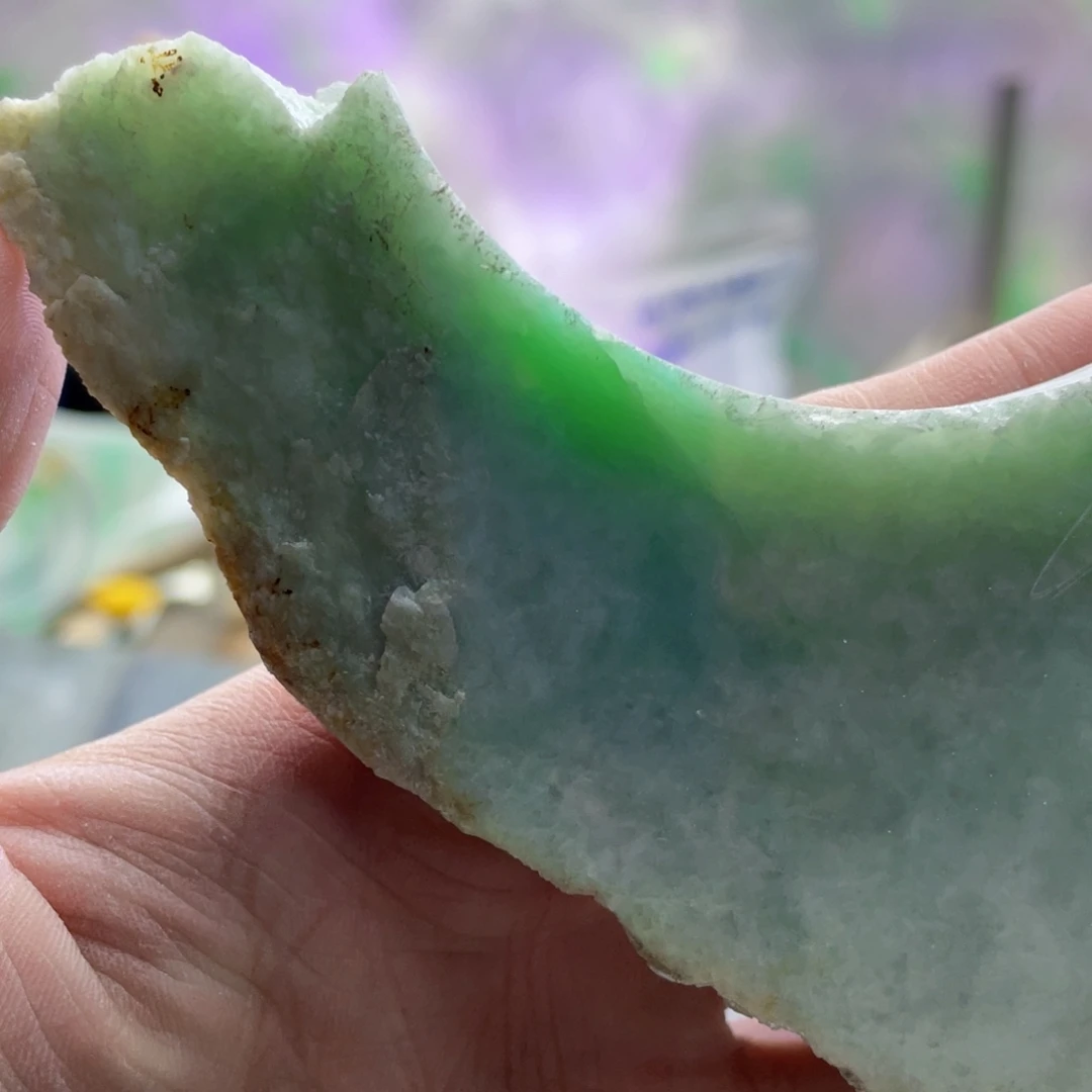 翡翠未镶嵌挂件K缅甸天然翡翠片料