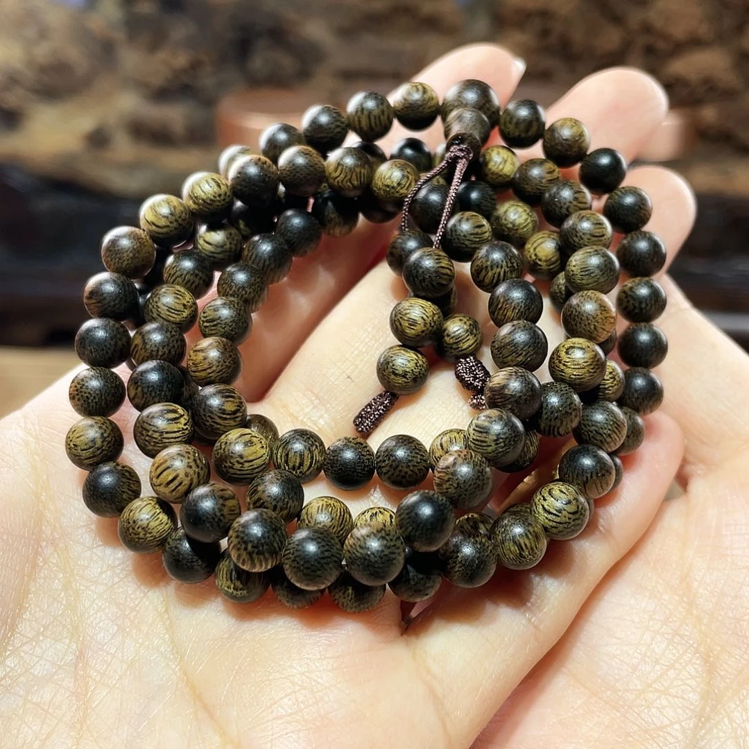 【闪购商品】沉香手串千**集越南芽庄虎皮留疤白奇楠