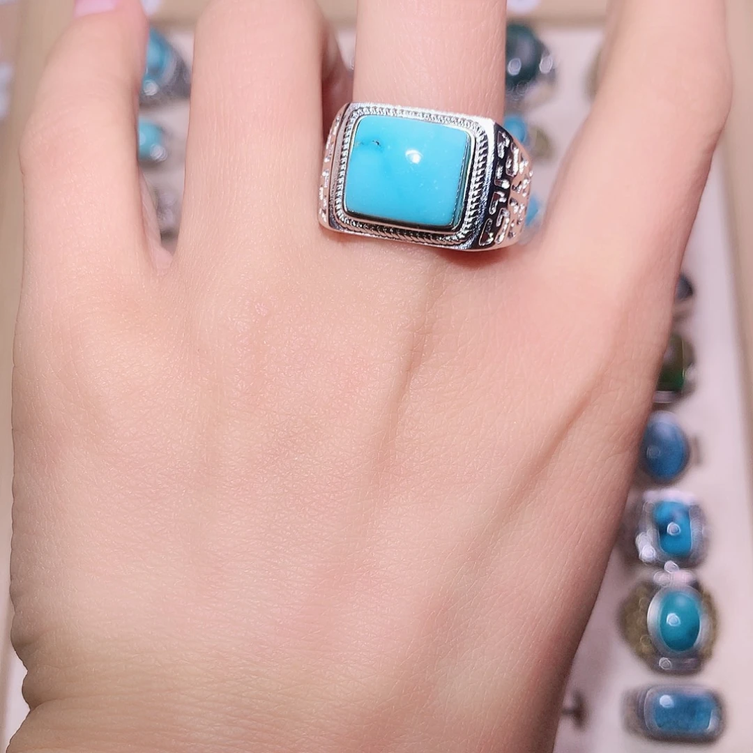 Z***.绿松石银S925镶嵌戒指