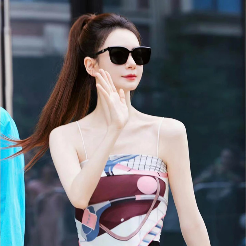 明星同款防晒墨镜女DEAR高品质板材方形大框太阳眼镜防紫外线男潮