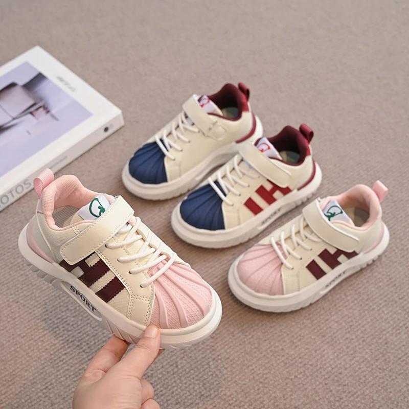 百搭春季新款儿童休闲运动鞋软底3-12岁中大童鞋子4轻便女童板鞋5