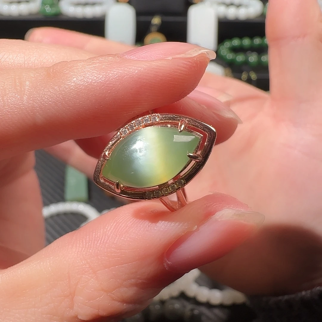 和田玉（碧玉）未镶嵌戒指