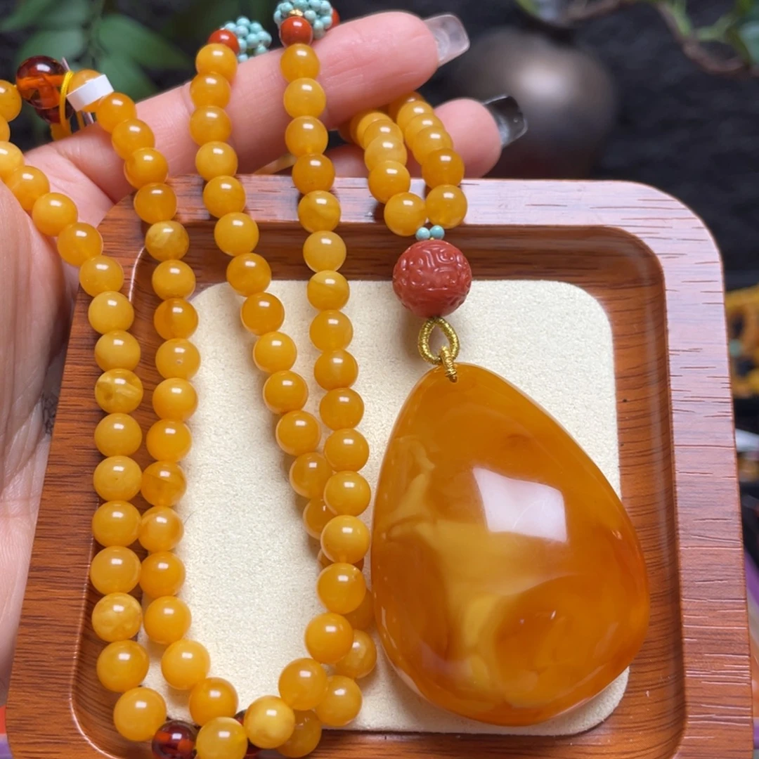蜜蜡未镶嵌颈饰项链