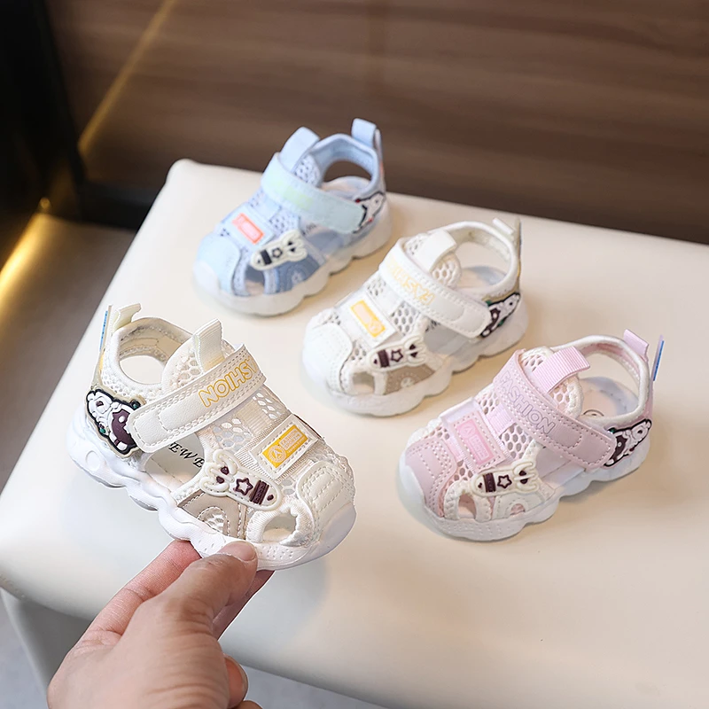 儿童包头凉鞋超轻夏季新款学步鞋镂空宝宝机能凉鞋软底女童机能鞋