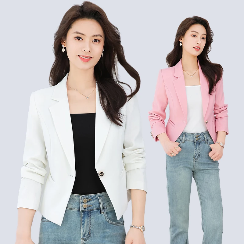 小个子西装外套女2025新款春秋时尚气质休闲高级感网红西服上衣
