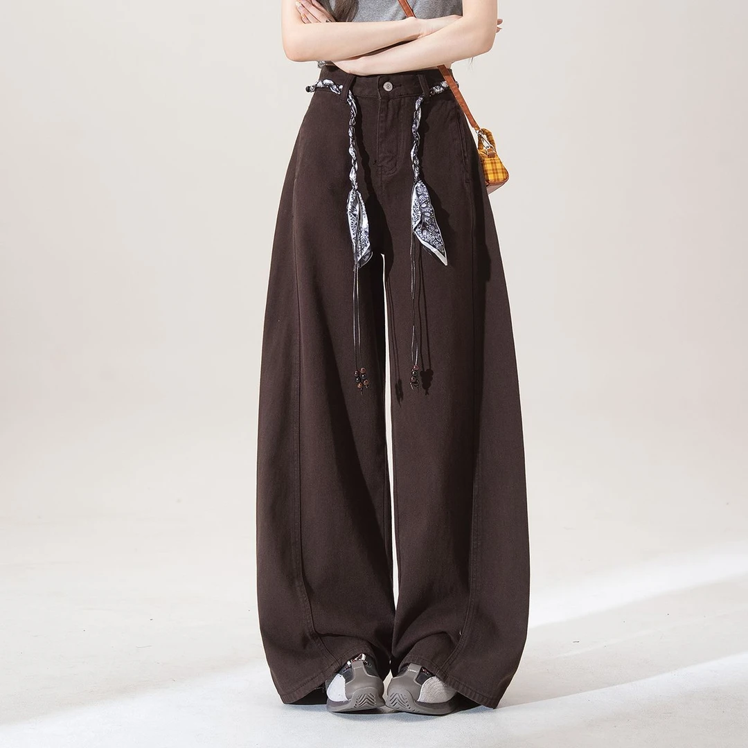 大码女装气质胖mm阔腿裤女秋季显瘦直筒休闲长裤子CK014