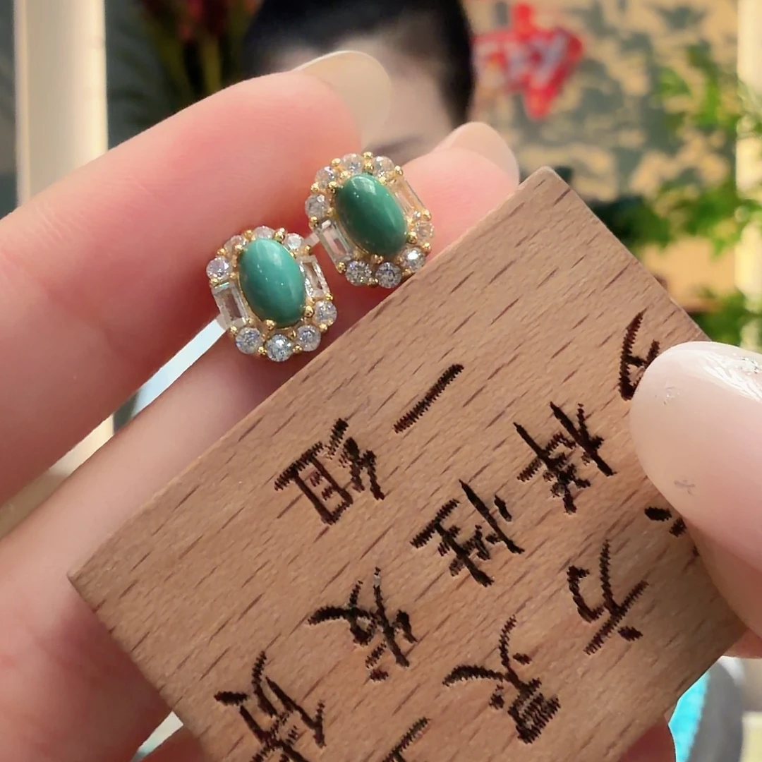 绿松石银S925镶嵌颈饰