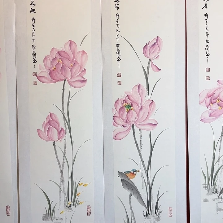 国画听兰老师花鸟