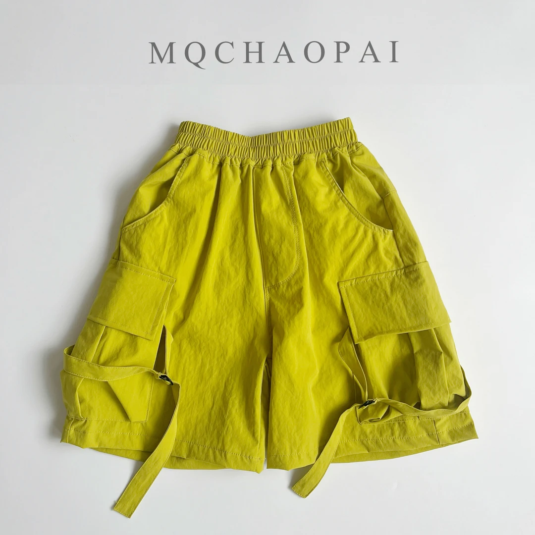 8027姜黄色短裤男童夏款短裤百搭休闲时尚宽松夏季儿童运动韩版