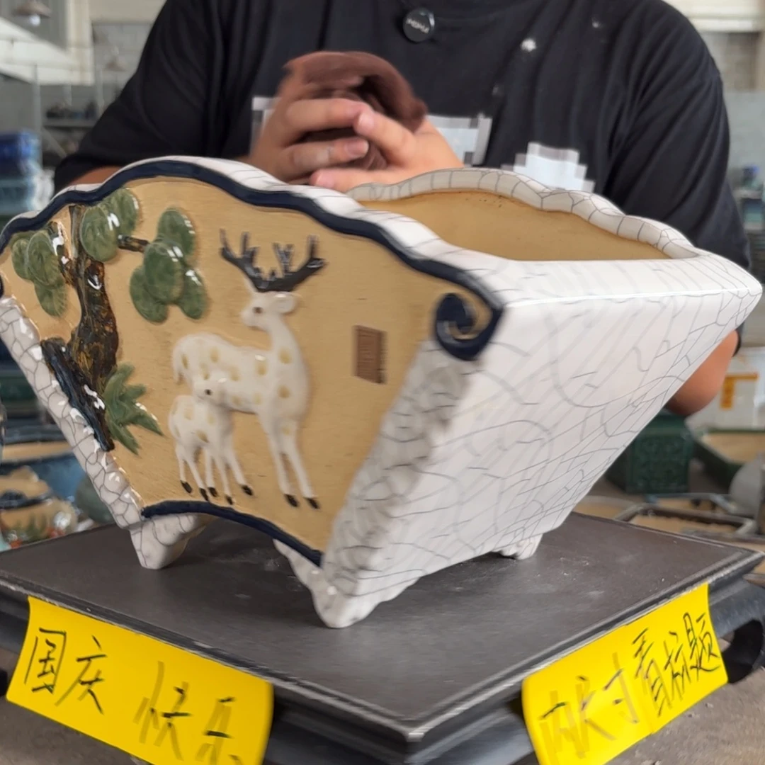 。一风堂石湾花盆 内30*18*15