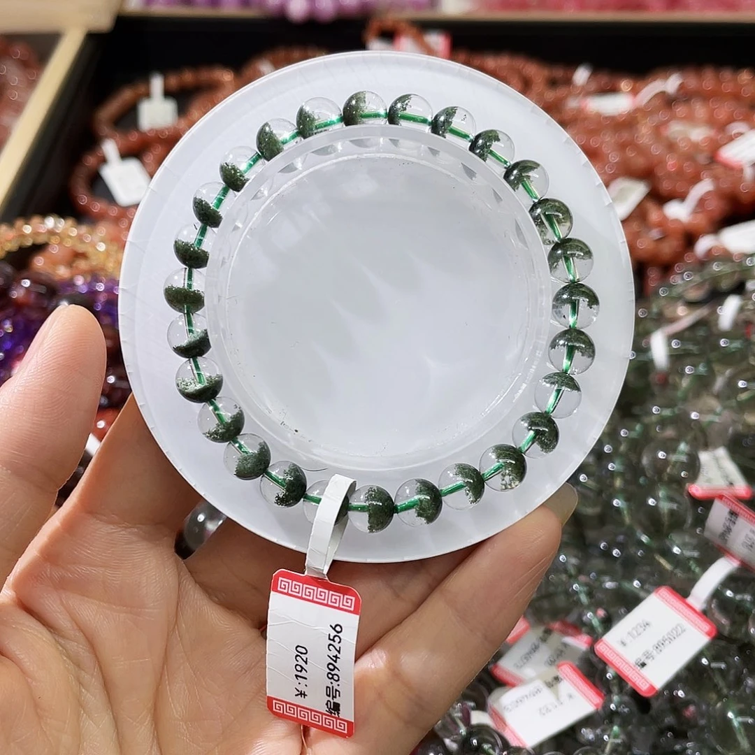 水晶未镶嵌手链绿幽灵7m