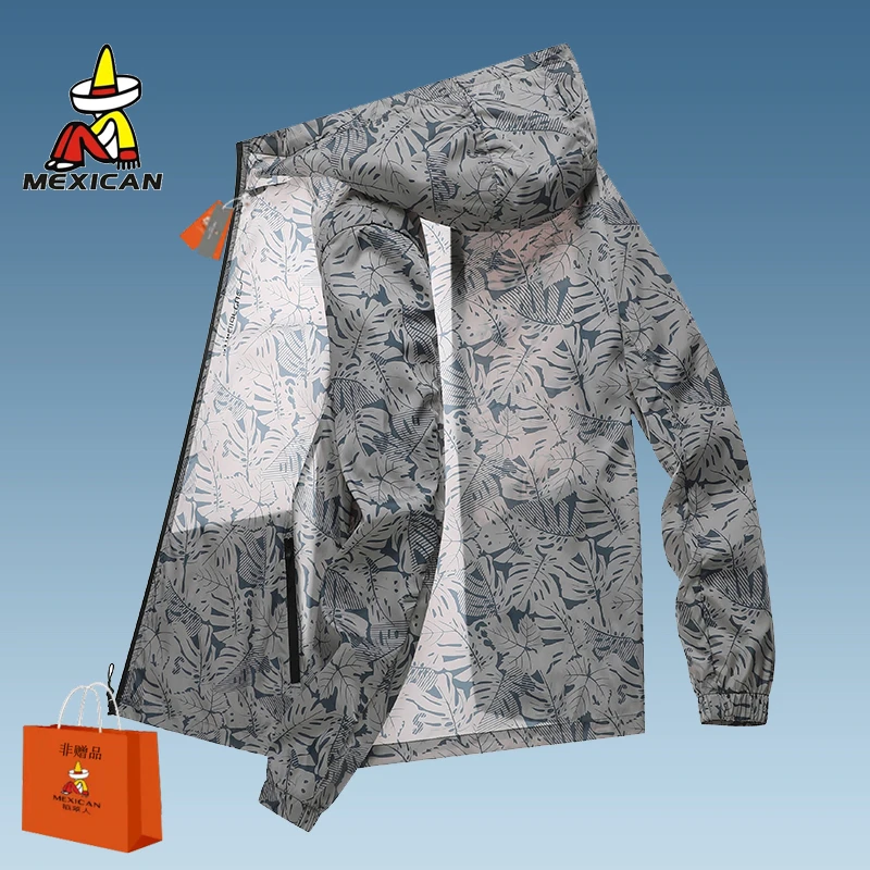 Mexican/稻草人防晒衣男外套运动风衣防晒服防紫外线皮肤衣冰丝