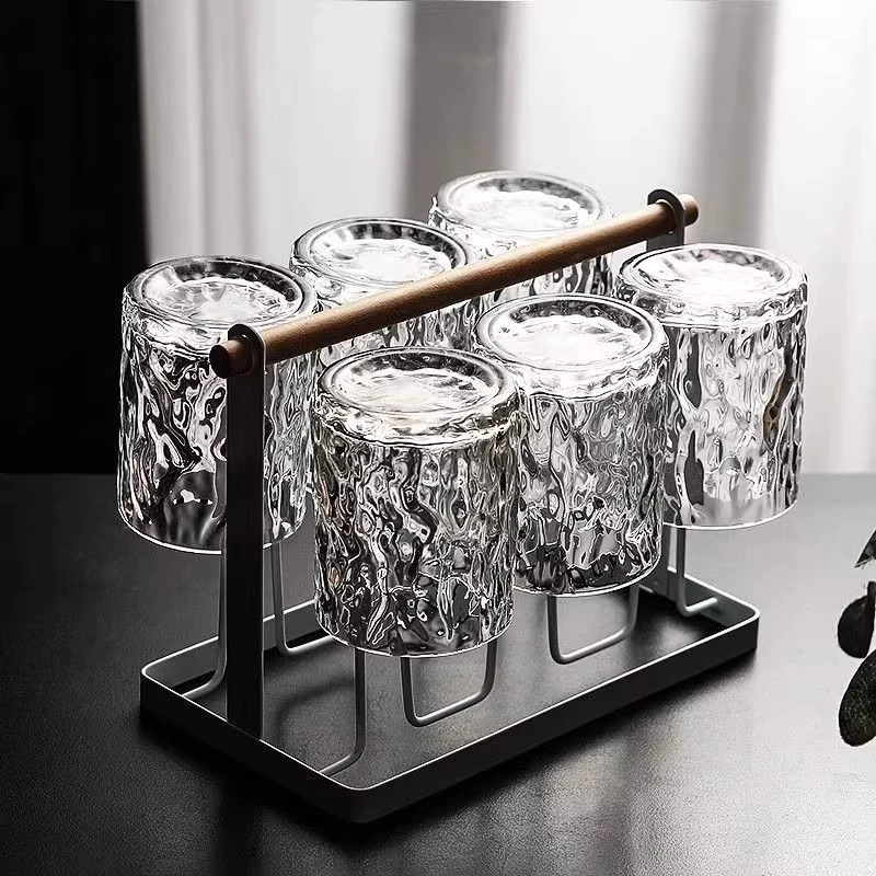 玻璃水杯子网红爆款2025新款防摔耐热高颜值高档玻璃杯子家用透明