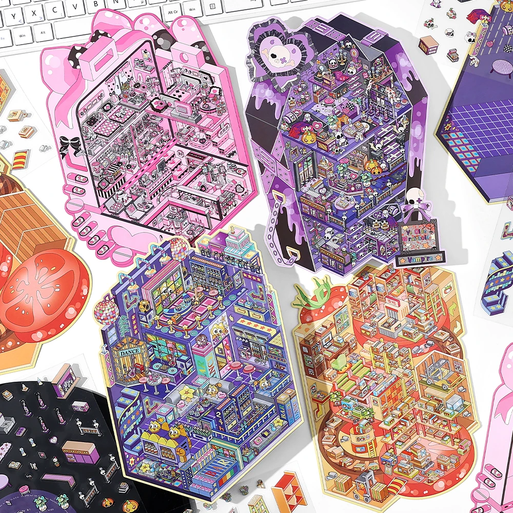 infeelme造景贴纸今日营业中系列第十四弹diy微缩场景解压拼贴画