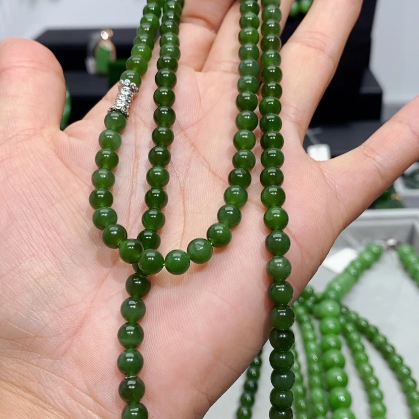 【闪购商品】和田玉（碧玉）颈饰银S925镶嵌