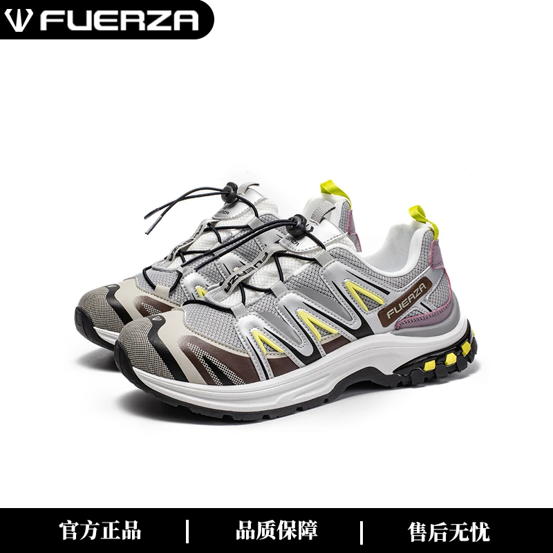 FUERZA夏季新款网面透气增高休闲鞋百搭潮流时尚户外运动跑步鞋