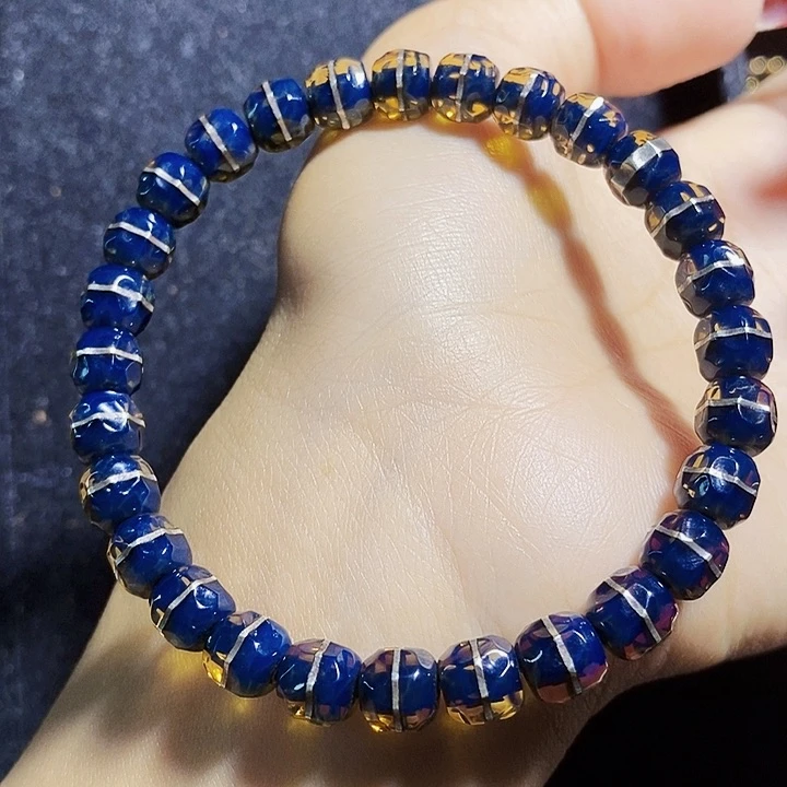 蓝珀裸石银S925镶嵌蓝珀毕业蓝卡7无相银腰带