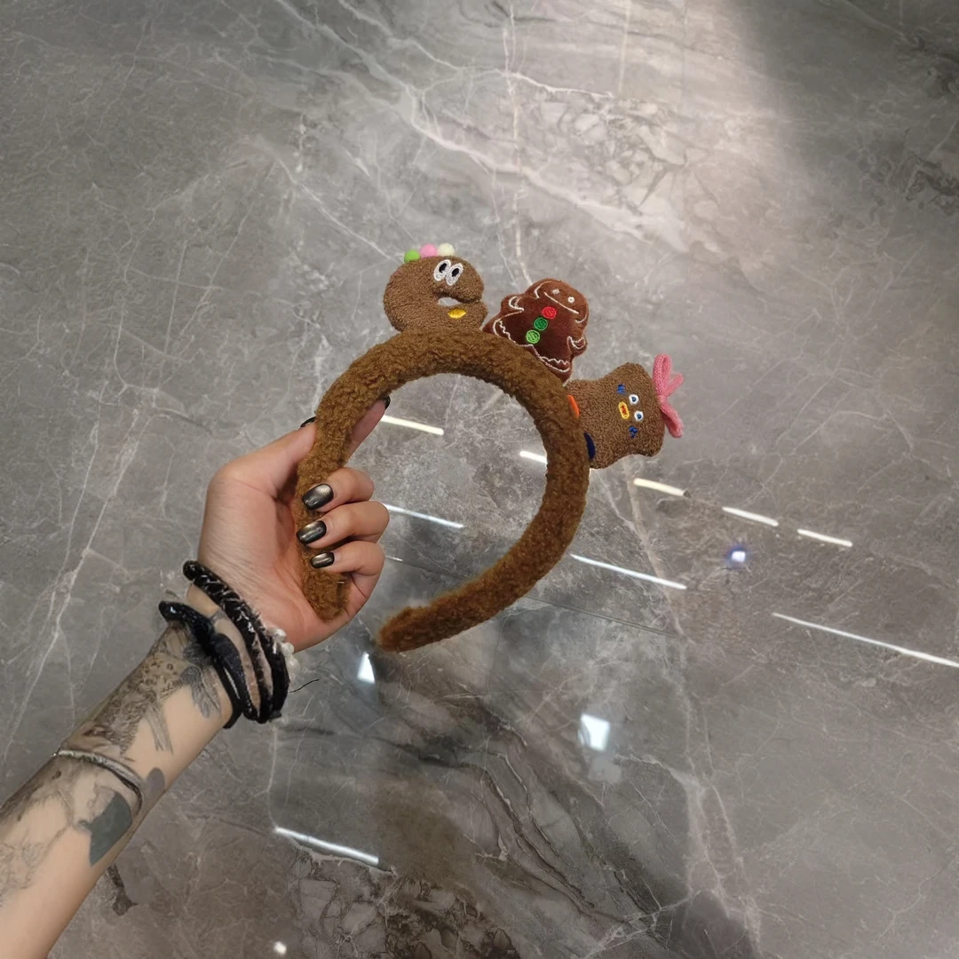 圣诞新年小礼物可爱红色毛绒洗脸发箍女2025新款高级拍下不退换