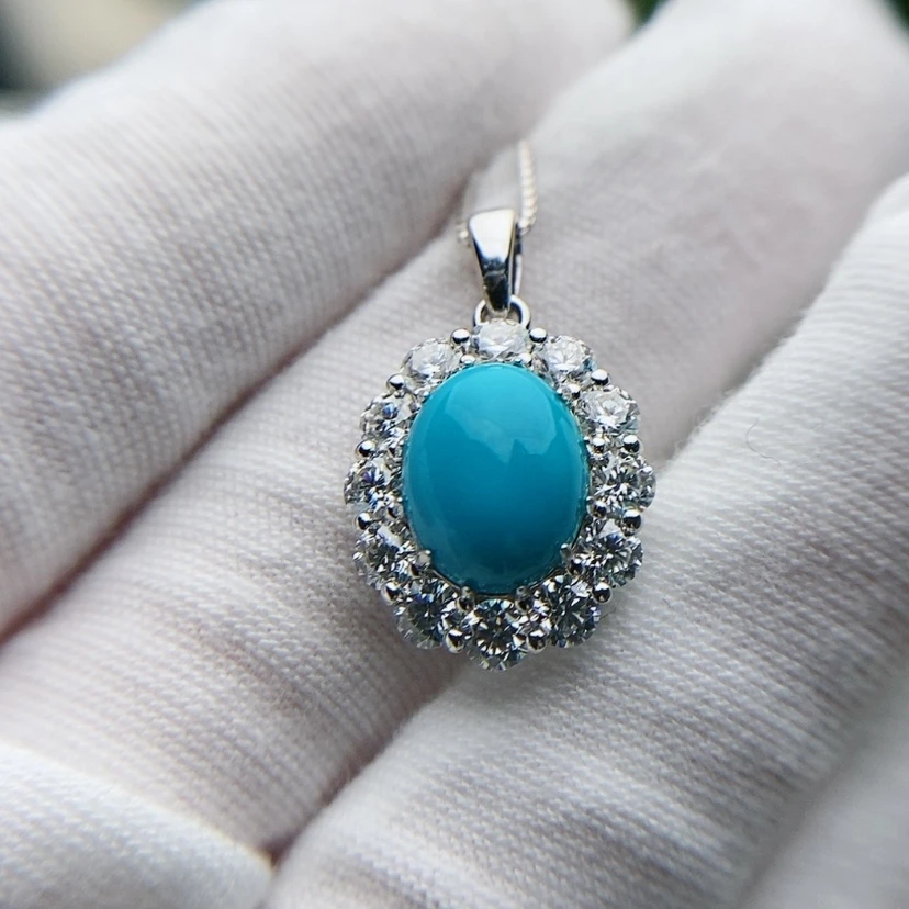 【闪购商品】绿松石原矿绿松石银S925镶嵌