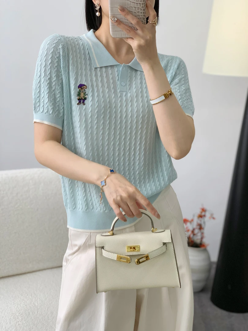 萍姐家2025夏季新款时尚百搭麻花T恤CY5066