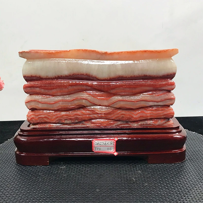 石头奇石天然原石玉石矿石标本观赏石底座猪肉石石来运转客厅摆件