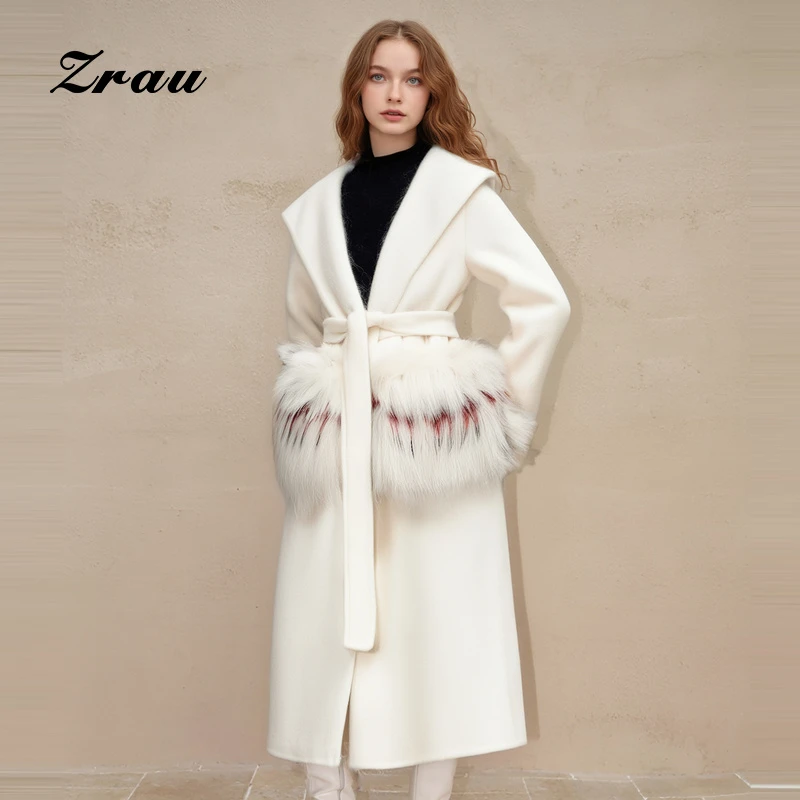 ZRAU高级感气质毛呢大衣冬季新款中长款外套Z1243S0005