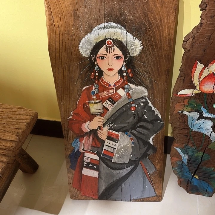 朱****号老榆木工艺品置物架