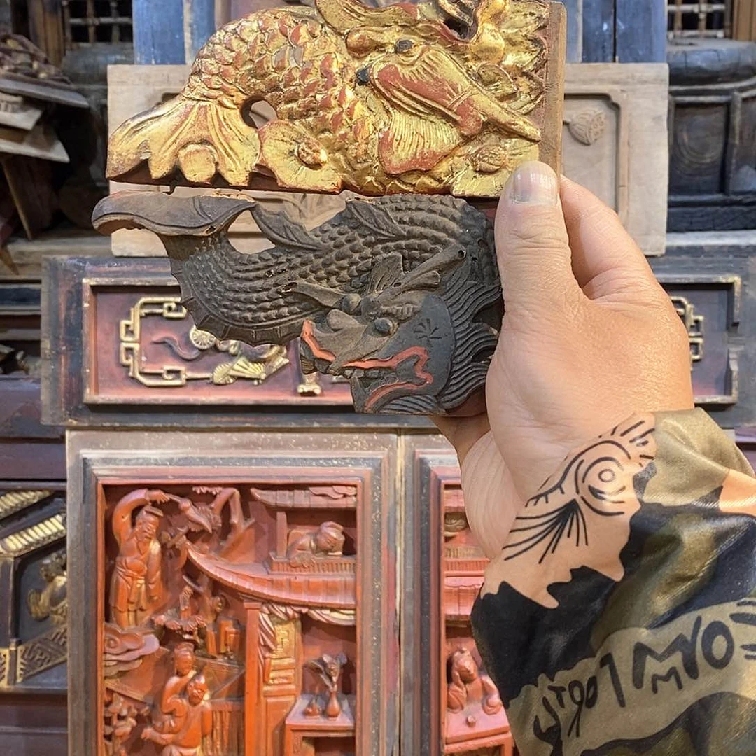 香樟木青****O老木雕花板