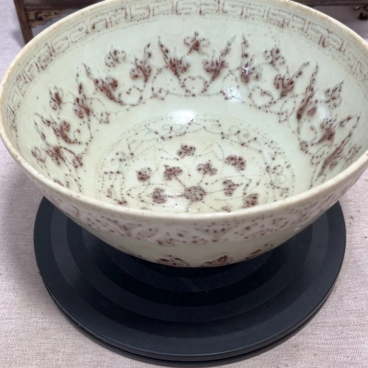 生***息摆件釉红碗8888888