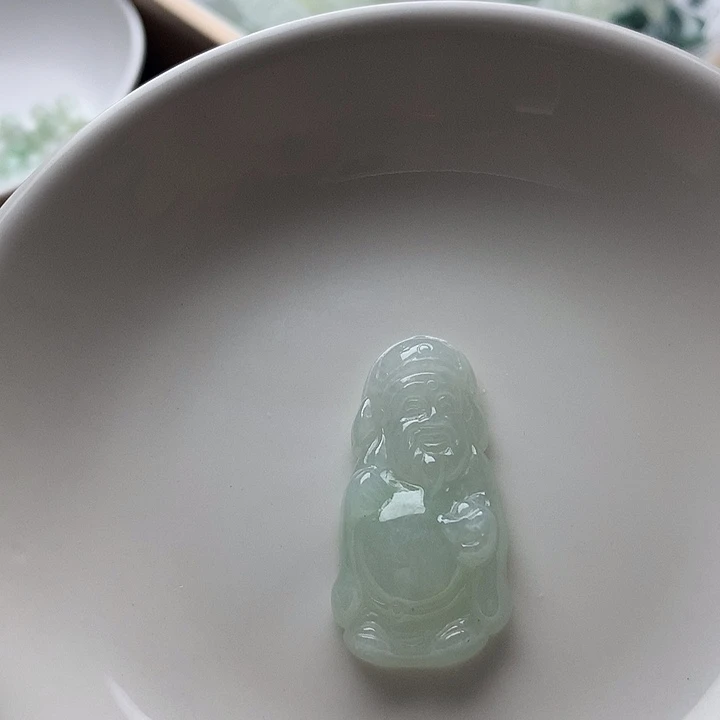 翡翠未镶嵌挂件财爷爷
