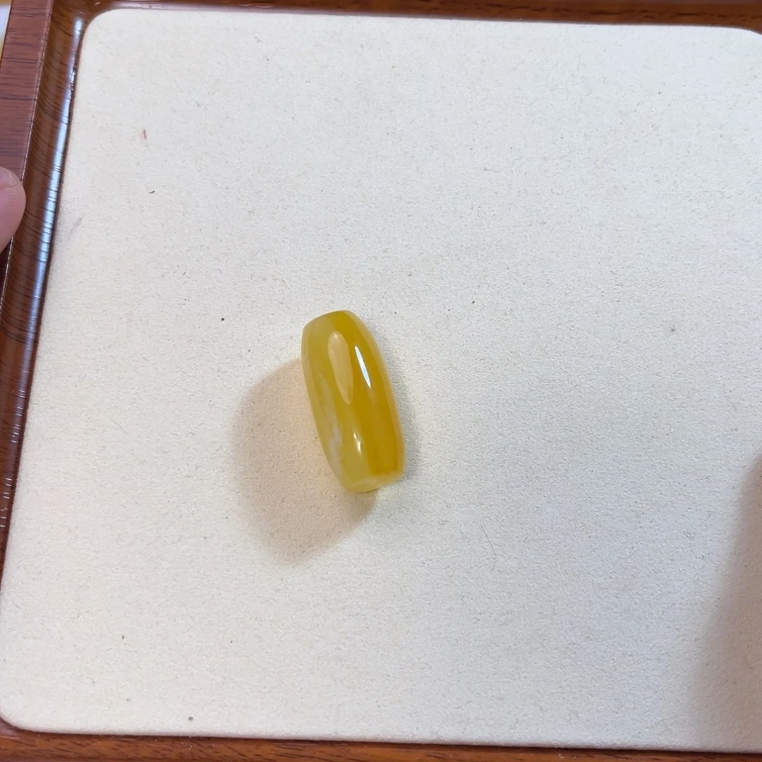 琥珀耳饰未镶嵌蜜蜡桶珠