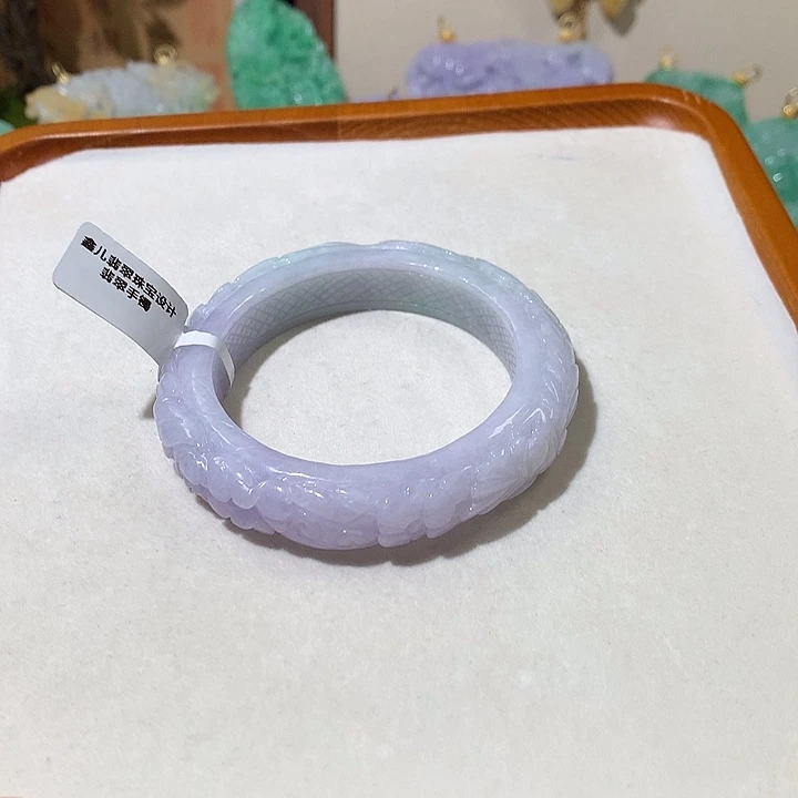 微***辣翡翠未镶嵌手镯翡翠手镯