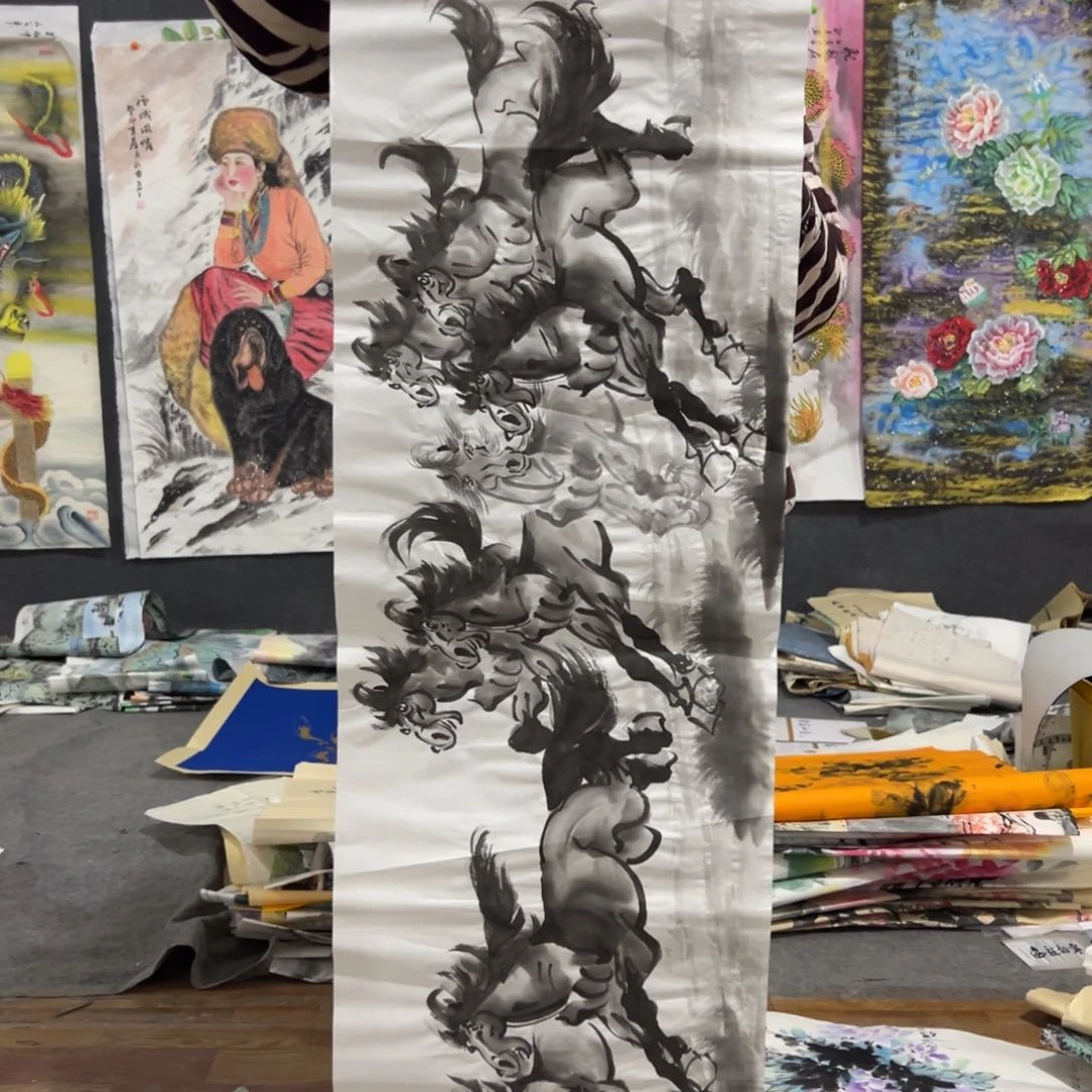 国画国画作品画心一张