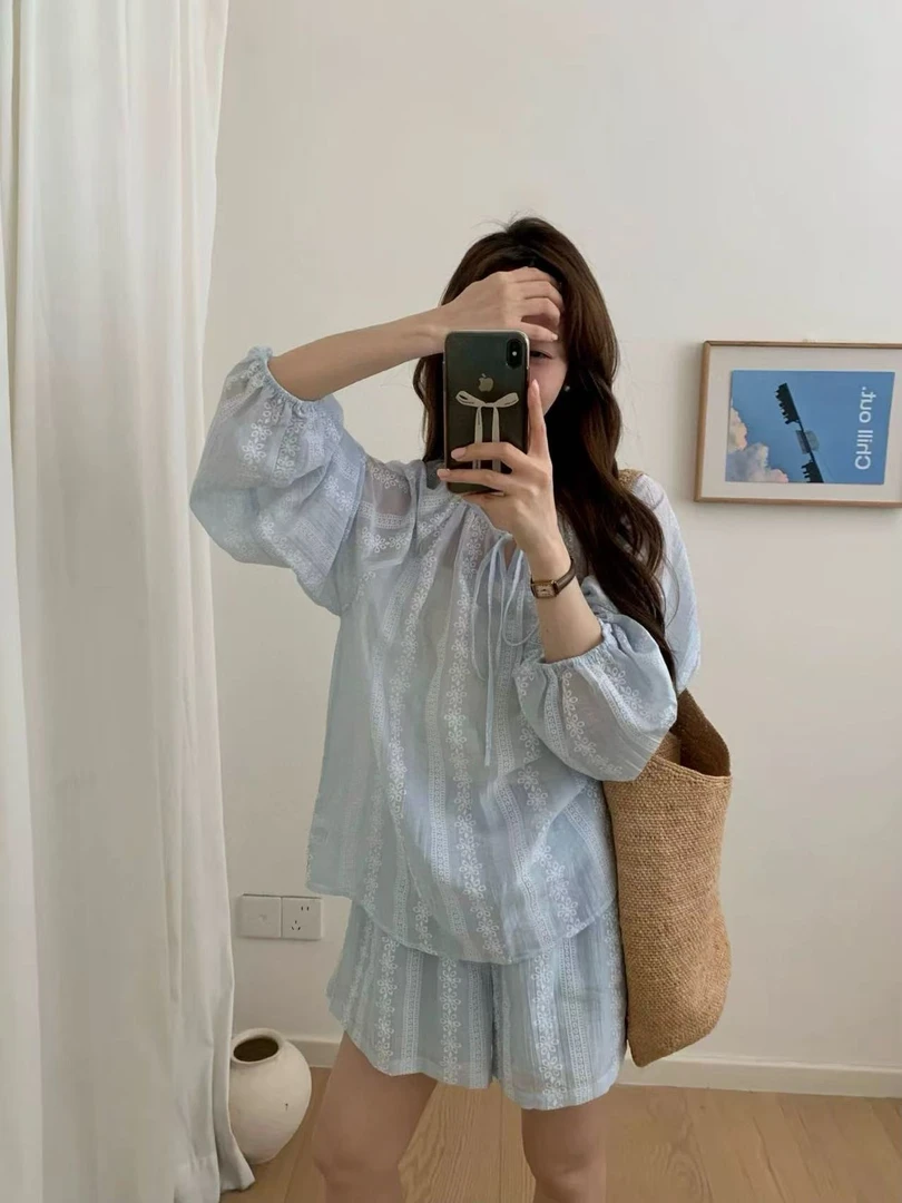 森系波西米亚风法式时尚套装夏季套装甜美气质时尚