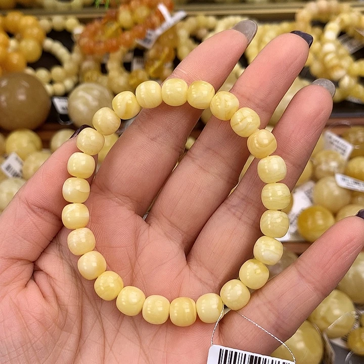 蜜蜡未镶嵌珠宝奇石8单圈