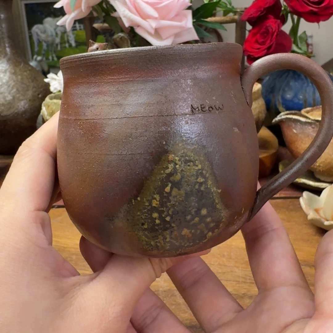 蒋***玲福田三奈三备前烧马克杯福利一口价